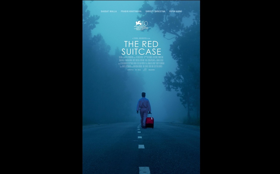 The red suitcase
